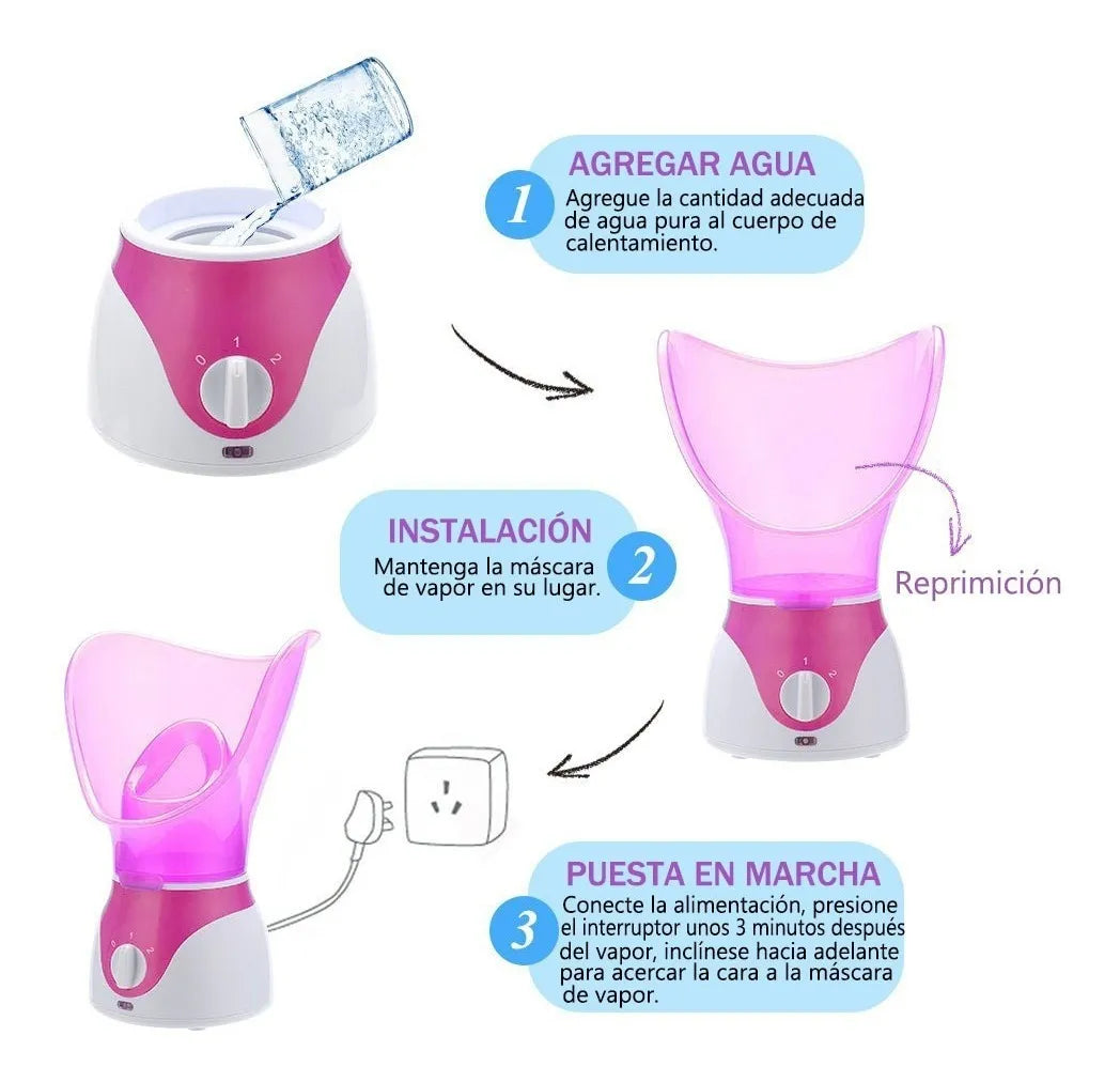 Humidificador Vaporizador Facial De Vapor Caliente