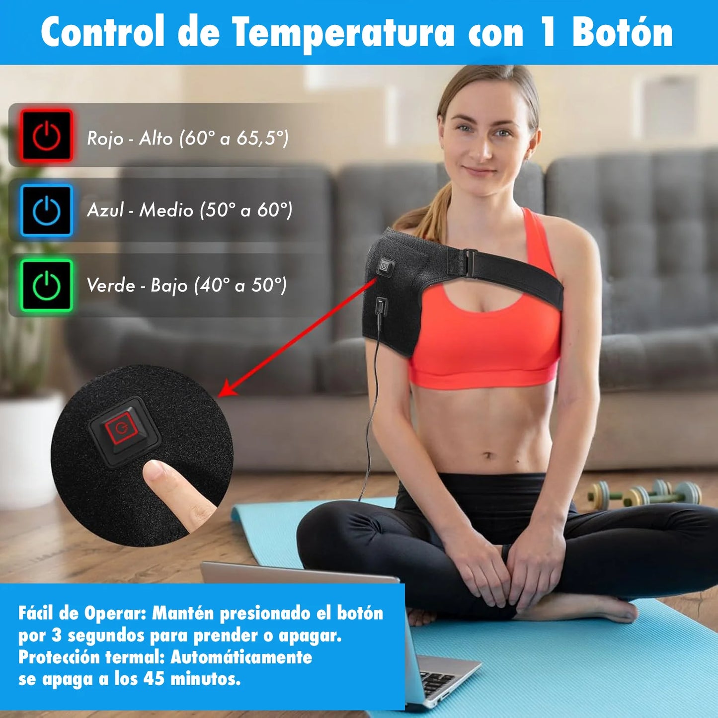 Hombrera Térmica Eléctrico 3 Niveles Calor