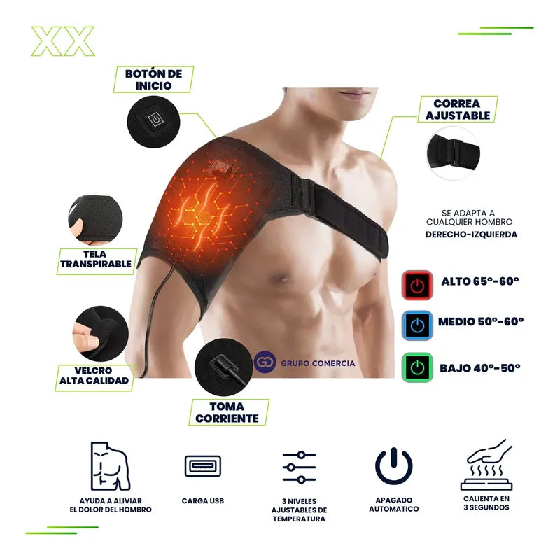 Hombrera Térmica Eléctrico 3 Niveles Calor